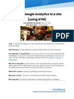 SOP 009 - Adding Google Analytics To A Site (Using GTM)