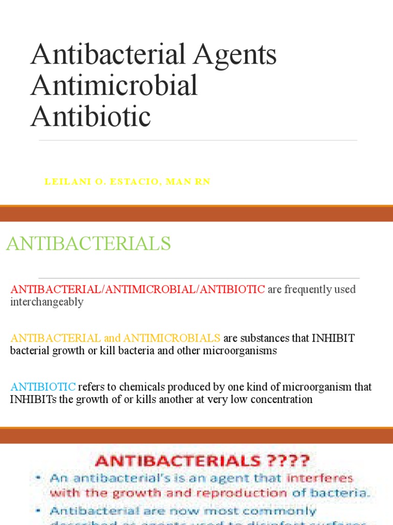 Overview of Antibacterial Agents | PDF | Penicillin | Beta Lactamase