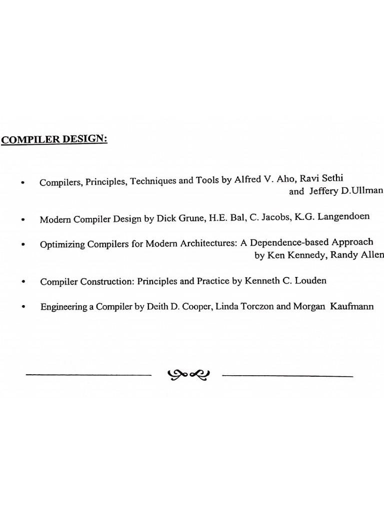 Compiler Design Theory - Text Books | PDF