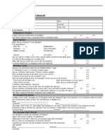 Pre Treatment Audit Checklist: Reliminary Details