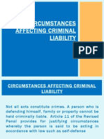 Circumstances Affecting Criminal Liability