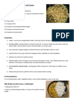 Megadara (Lentils & Rice) - Full Protein: Preparation