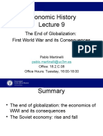 Economic History: The End of Globalization: First World War and Its Consequences