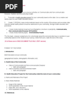 CPH Laboratory Exam/Project: Non-Communicable Diseases OR Nutrition