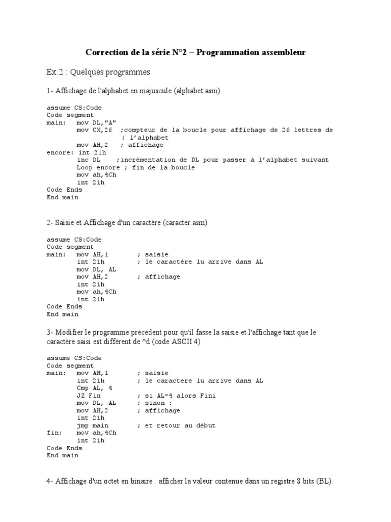 Exercise programmation assembleur 8086 pdf download mac