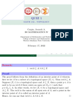 Carpio, Joezerk A - Math 133 Topology - Quiz 1