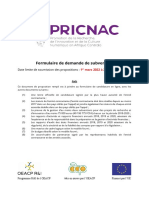 AAP PRICNAC Canevas de Proposition de Projet 2E