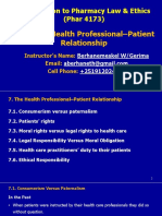 CH 7. The Health Professional-Patient Relationship