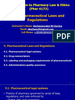 CH 9. Pharmaceutical Laws and Regulations