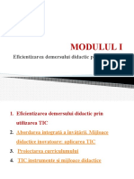 Modulul I: Eficientizarea Demersului Didactic Prin Utilizarea TIC