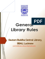 General Library Rules: Gautam Buddha Central Library, BBAU, Lucknow