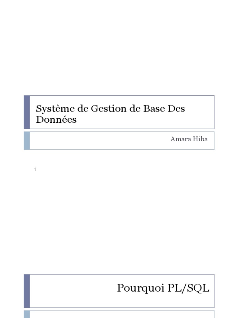 Utilisation des Triggers en PL/SQL | PDF | PL/SQL | SQL