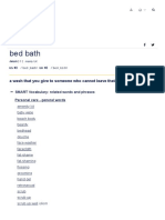 BED BATH - Definition in The Cambridge English Dictionary