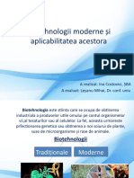 Lucru Individual - Biotehnologii Moderne