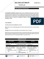 2021-2022 Last Minute - HO 1 - Political Law