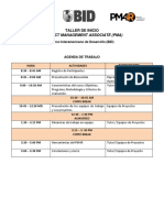 PMA - Agenda de Taller de Inicio Del Curso