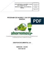 Pro-16 Programa de Ahorro y Uso Eficiente de Energia 2021