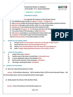 Ans Key - Geography Revision Worksheet PT-4 Indian SST