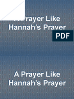 A Prayer Like Hannahs Prayer