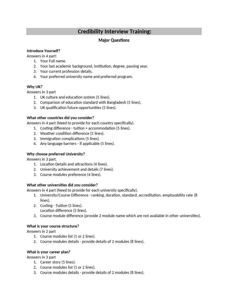 Pre-CAS Interview Preparation Guide | PDF | University