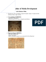 The Timeline of Media Development: PRE-INDUSTRIAL AGE (Before 1700s)