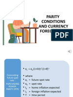 Parity Conditions and Currency Forecasting