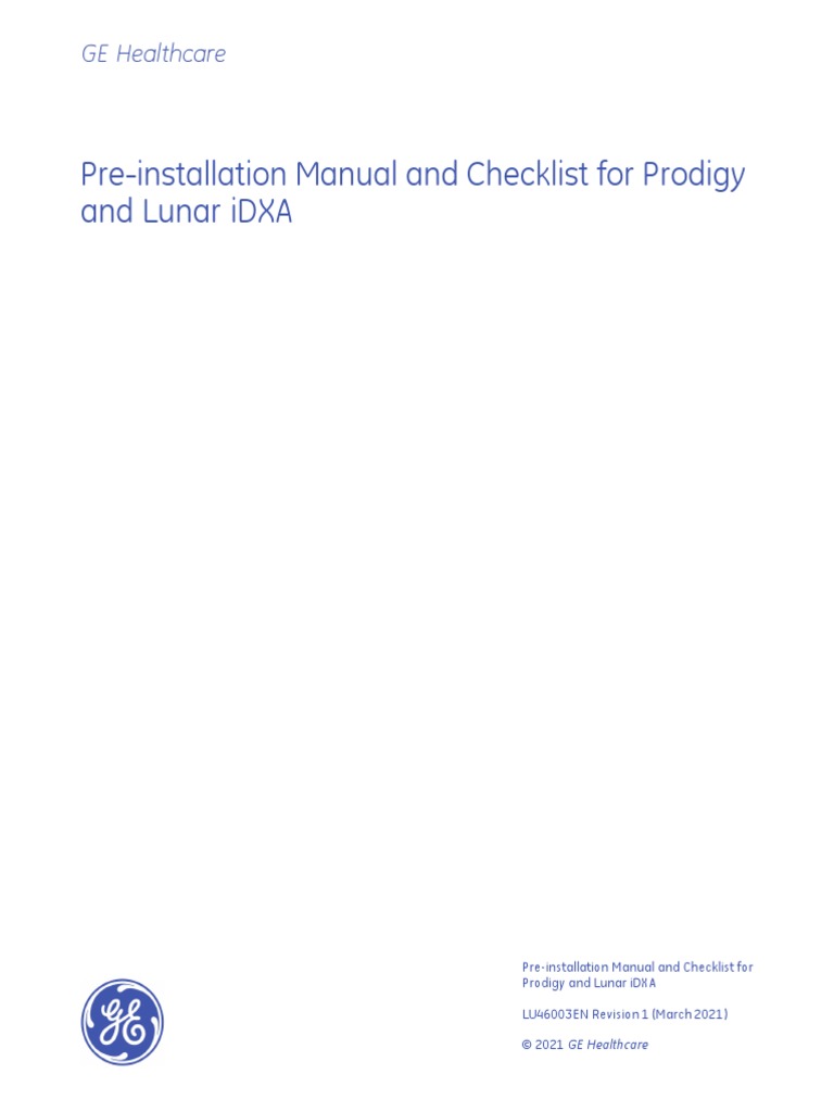 Pre-Install Manual Lunar Prodigy (GE) | PDF | Electromagnetic Compatibility | Hertz