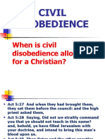 Civil Disobedience Government Separation of Church and Sate Obey God Rather Than Man