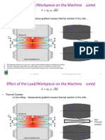 Effect of The Load/Workpiece On The Machine Contd