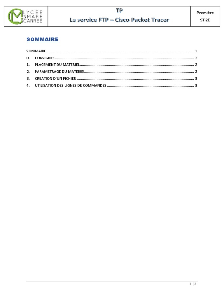Guide d'utilisation de Cisco Packet Tracer | PDF | Développement de ...