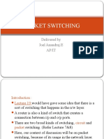 Packet Switching: Delivered by Joel Anandraj.E Ap/It