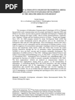 Download The Role of Alternative Online Environmental Media in Thailand for Sustainable Development in the Greater Mekong Subregion by Paw Siriluk Sriprasit SN56214746 doc pdf