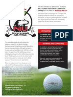2022 NIU Golf Outing Sponsorship Flyer