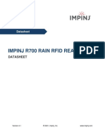 Impinj R700 RAIN RFID Reader Datasheet V4 - 1 20210715