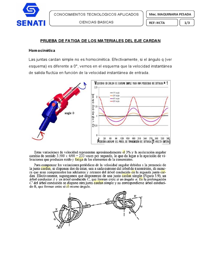 Prueba de Fatiga de Los Materiales Del Eje Cardan Homocinética | PDF |  Tecnología