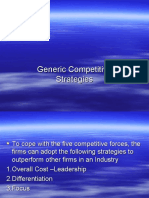 Generic Competitive Strategies