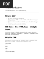 CSS Introduction