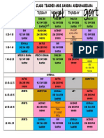 Time Table Grade 5A