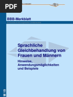 Download Sprachliche Gleichbehandlung von Frauen und Mnnern by Karl-Georg SN56216592 doc pdf