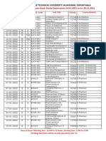 IKG PUNJAB TECH UNIVERSITY EXAM DATESHEET