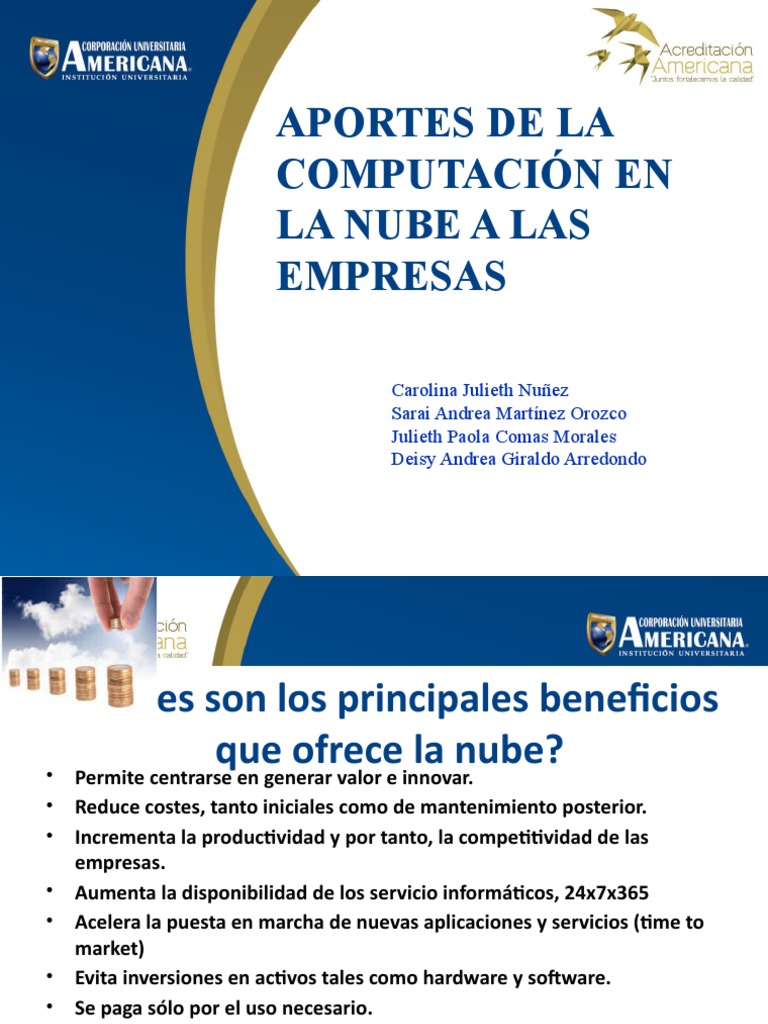 Aportes de La Computación en La Nube A Las Empresas | PDF
