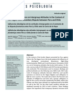 Influencias Ideológicas de Las Actitudes Intergrupales en El Contexto de La Disputa Fronteriza Entre Perú y Chile Ante La Corte de La Haya