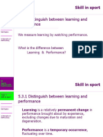 5.3.1 Distinguish Between Learning and Performance: Skill in Sport