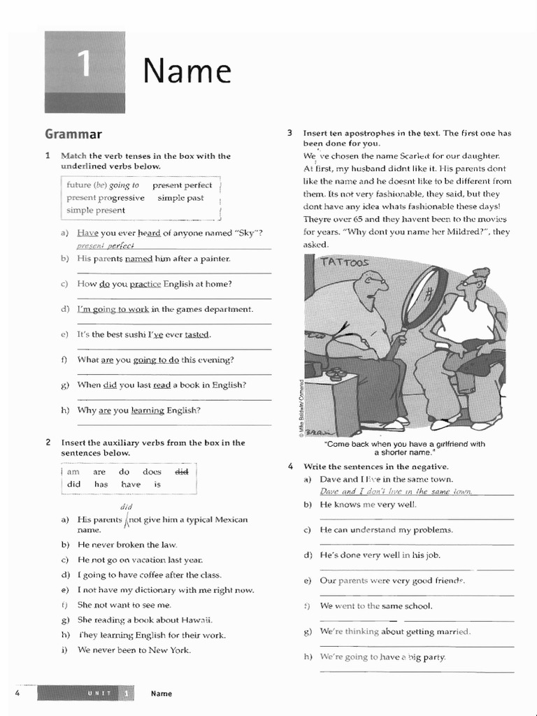WorkBook Inside Out Pre-Intermediate (3 y 4 - Amarillo) | PDF ...