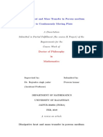 Dissipative Heat and Mass Transfer in Porous Medium