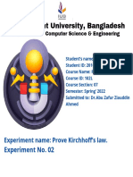 Independent University, Bangladesh: Experiment No. 02