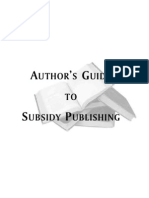 Authors Guide To Subsidy Publishing