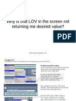 Why Is That LOV in The Screen Not Returning The Value