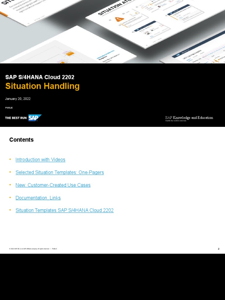 S4H - 692 Situation Handling For S4HANA Cloud | PDF | Use Case | Inventory