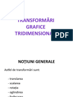 Transformări Grafice Tridimensionale